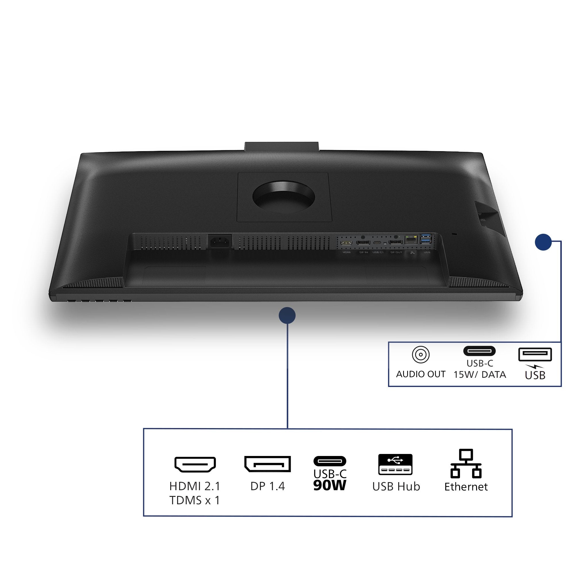 Philips 27" 2560x1440 120hz Ips Flat H A 150 Mm Usb C Docking Display 90w Daisy Chain With 27b2n3500j Smart Link Sync