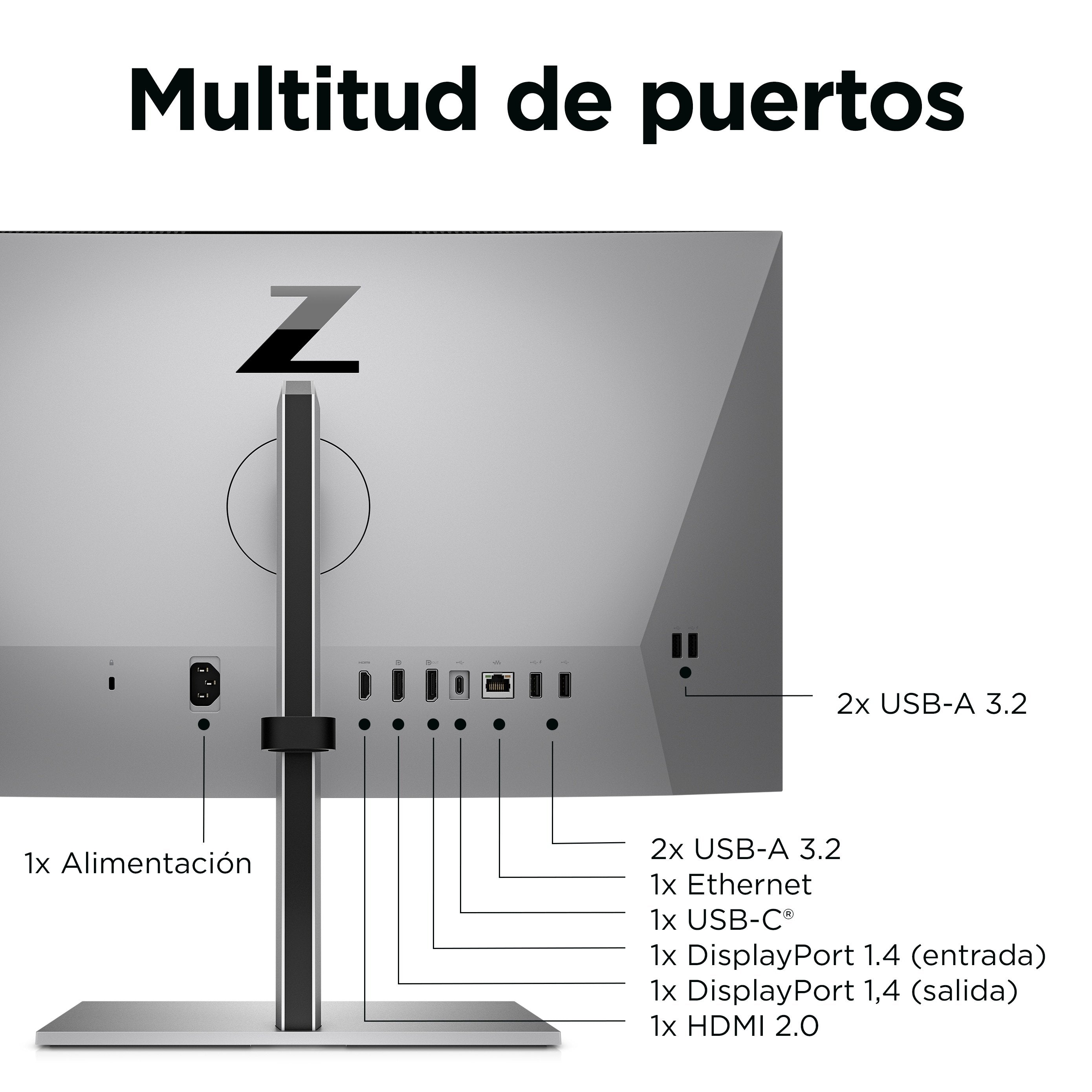 Hp Monitor Z24m G3 Qhd Usb-C Pd Workstation  23.8'' Ips 2560x1440 5ms Dp Hdmi Usb-C  Altavoces Camara Web 5mp Y  Microfono Integrados