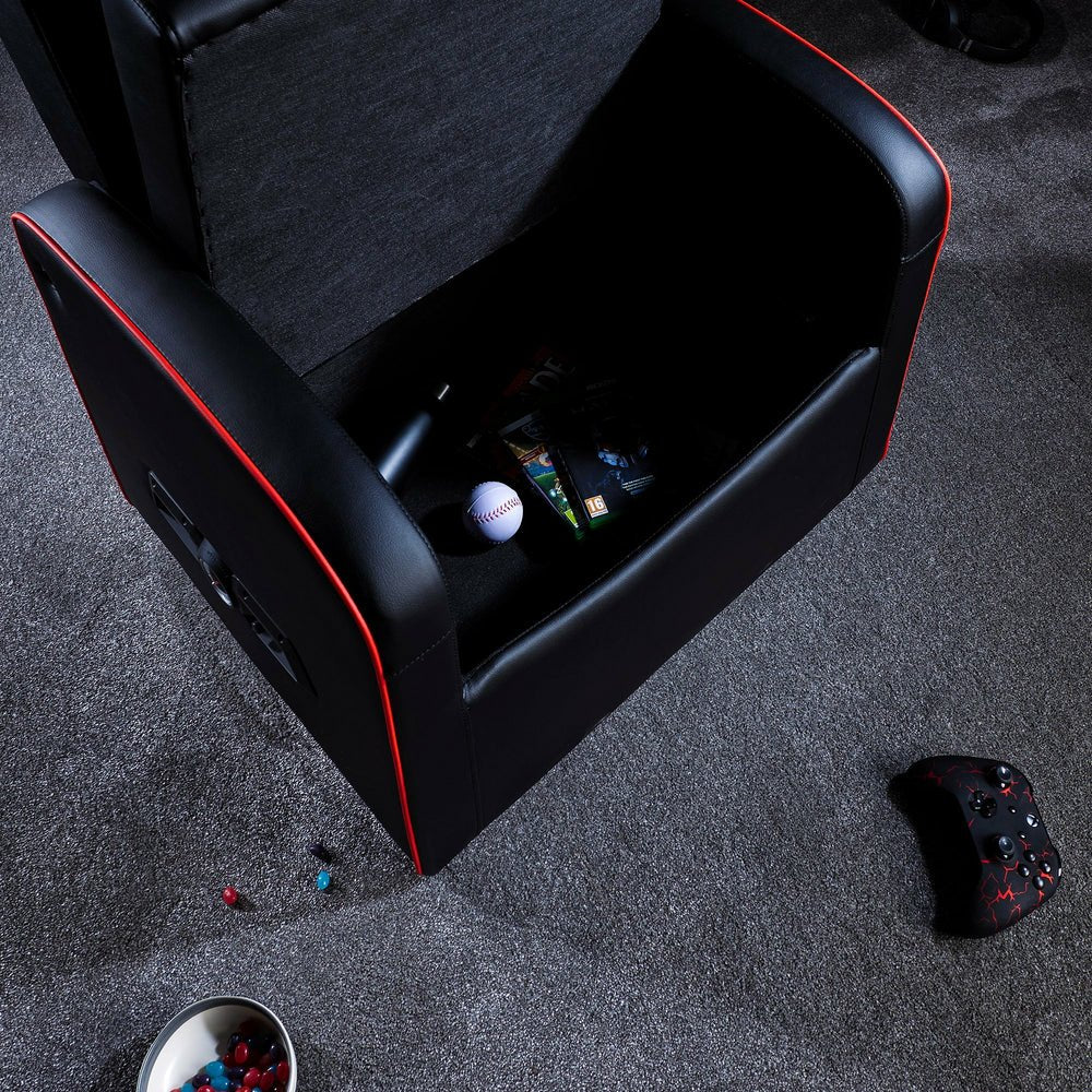 EAN 0094338220216 - X Rocker 2022021 silla para videojuegos Silla gaming Asiento acolchado Negro, Rojo imagen 3