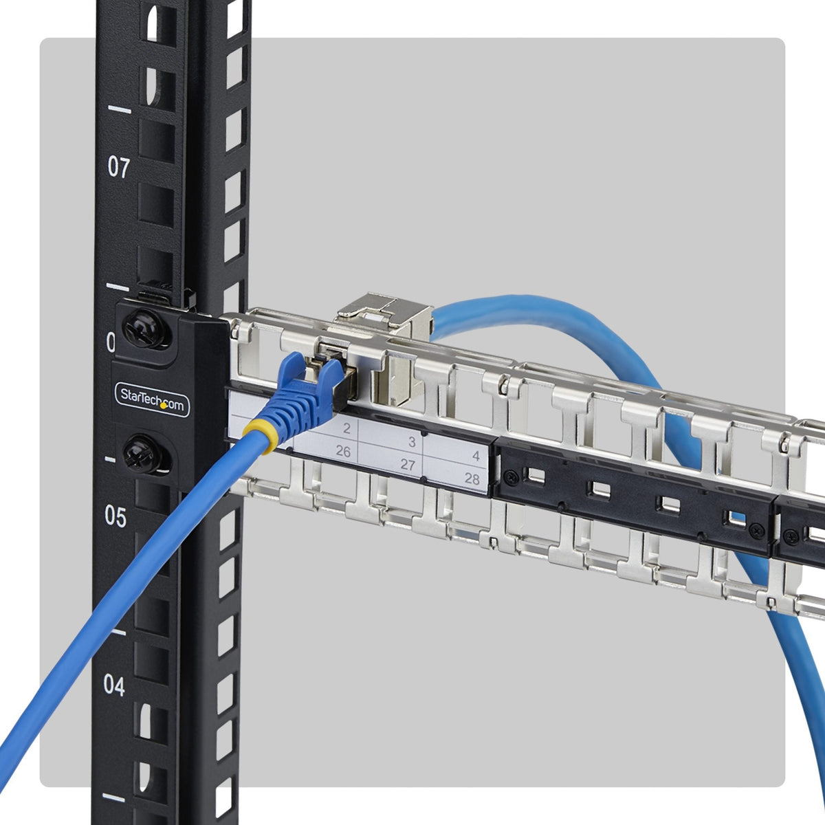 Startech.Com Startech - Leeres Keystone-Patchpanel - Para Rj45 - Apto Para Montaje En Pared, Rack Montable - Cat 6a/8 - Stp/Utp - Negro - 1u - 48.3 Cm (19")