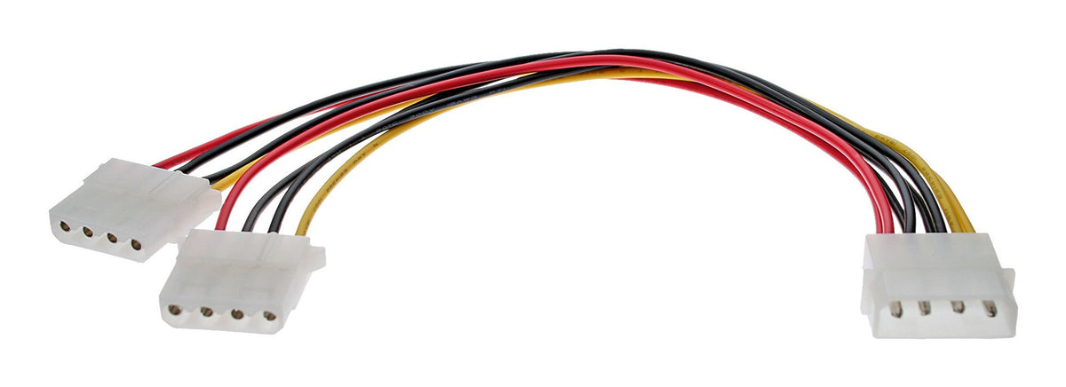 Cable En Y De Alimentación Interna Inline 1x Molex De 4 Pines A 2x Molex De 4 Pines 0,2 M
