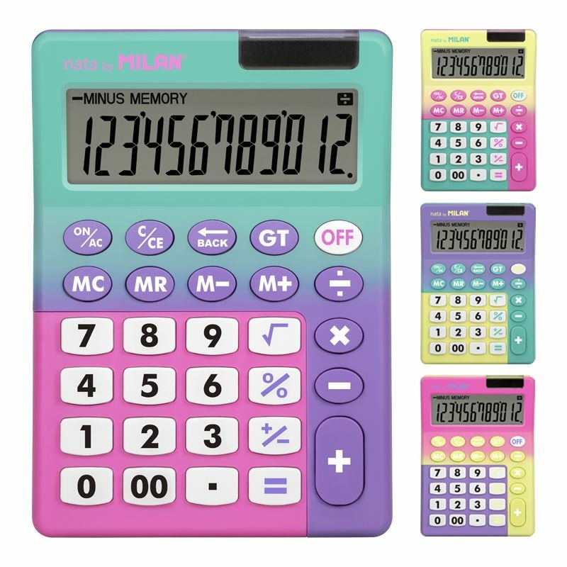 Milan Calculadora 12 Dígitos Sunset -Caja Expositora-