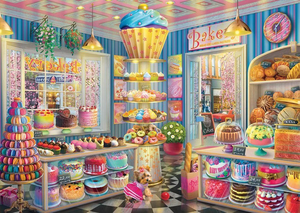 Schmidt Games Colorida Panadería, Rompecabezas 1000 Partes 59785