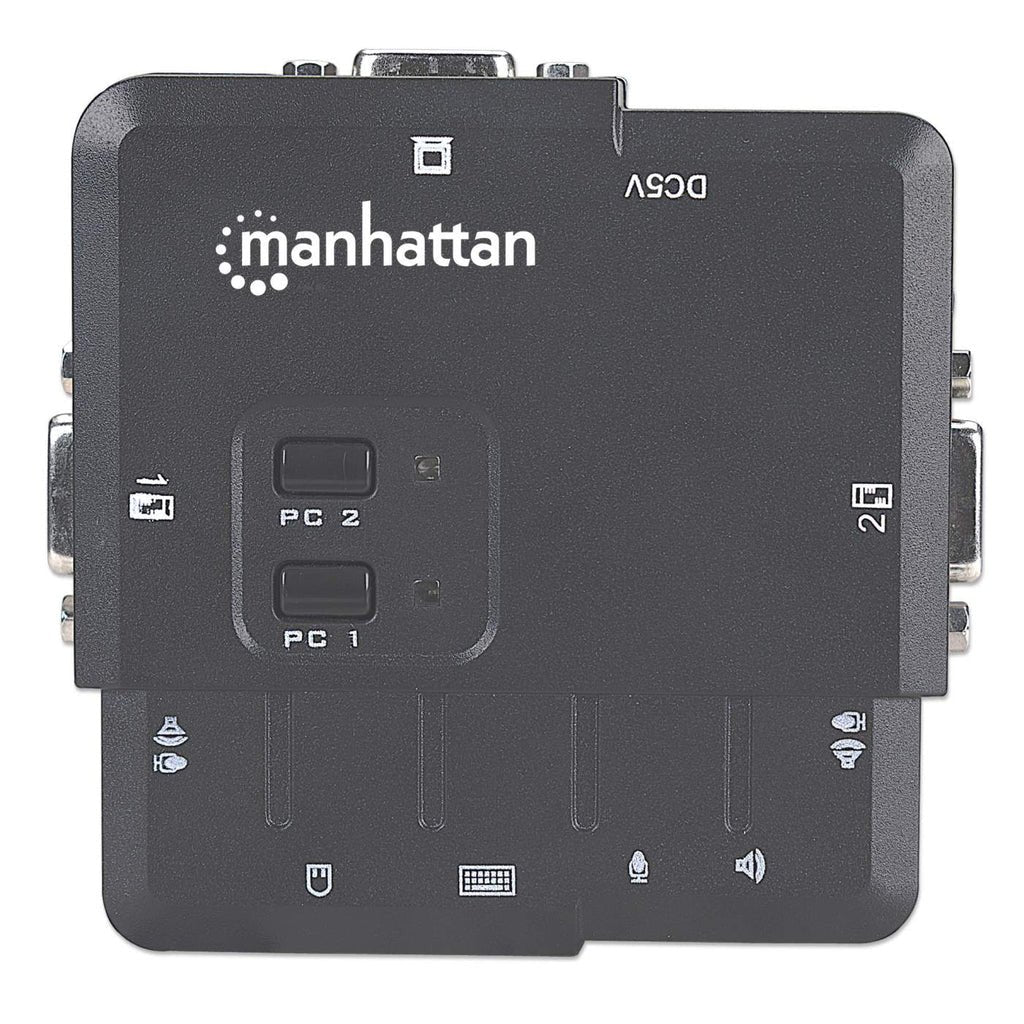Manhattan Switch Kvm Compacto De 2 Puertos Kvm 2/1 Usb (Z Audio)