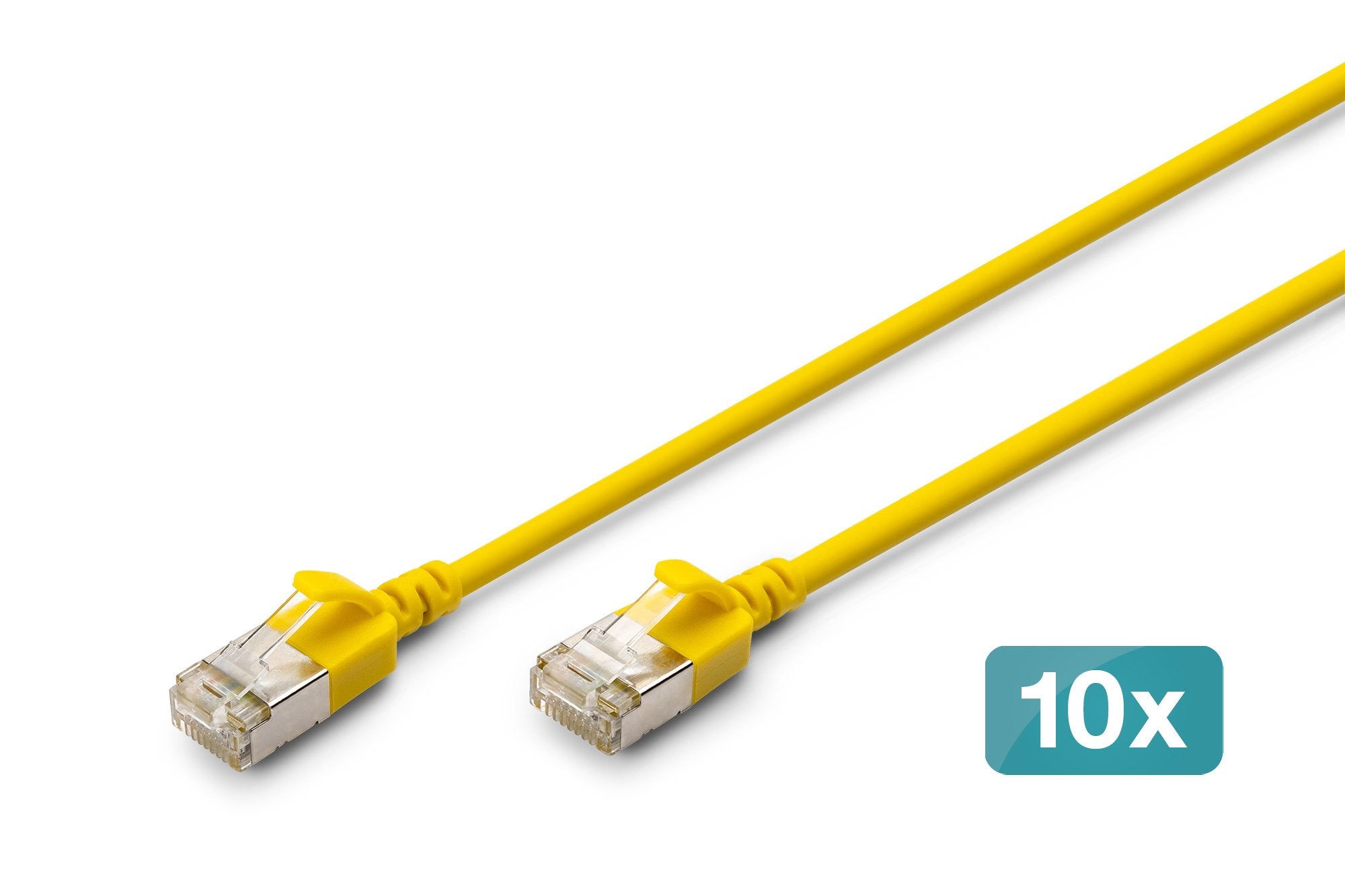 Digitus Cable De Red Cat 6a F/Ftp Slim 3m Amarillo 10 Unidades