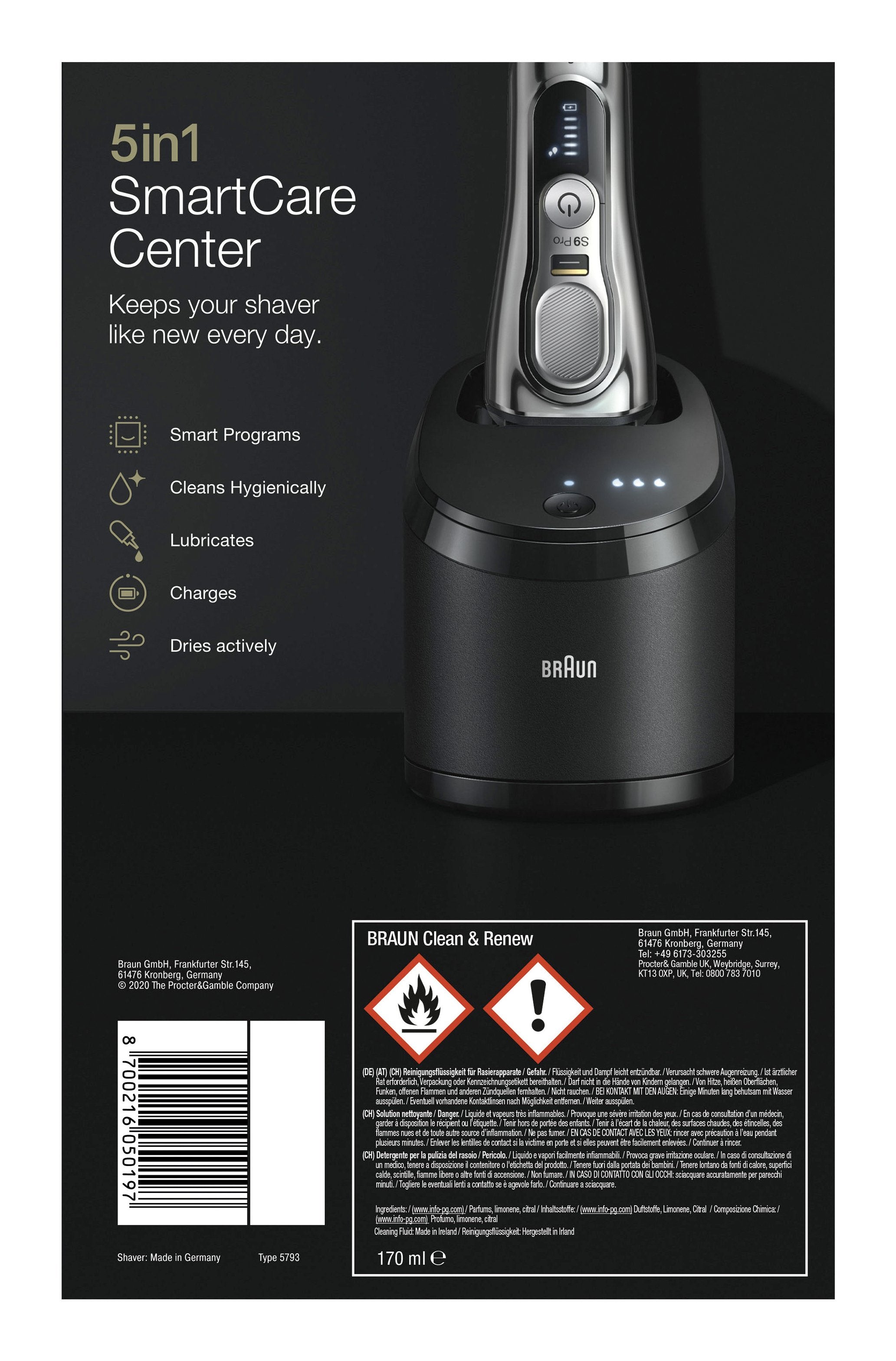 EAN 8700216050197 - Braun Series 9 9486cc Máquina de afeitar de láminas Recortadora Cromo imagen 3