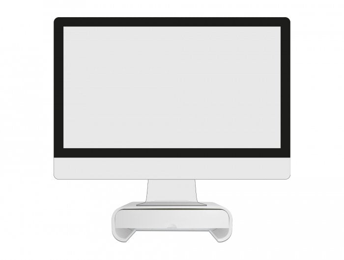 Delock Soporte Para Monitor Con Cajón Blanco
