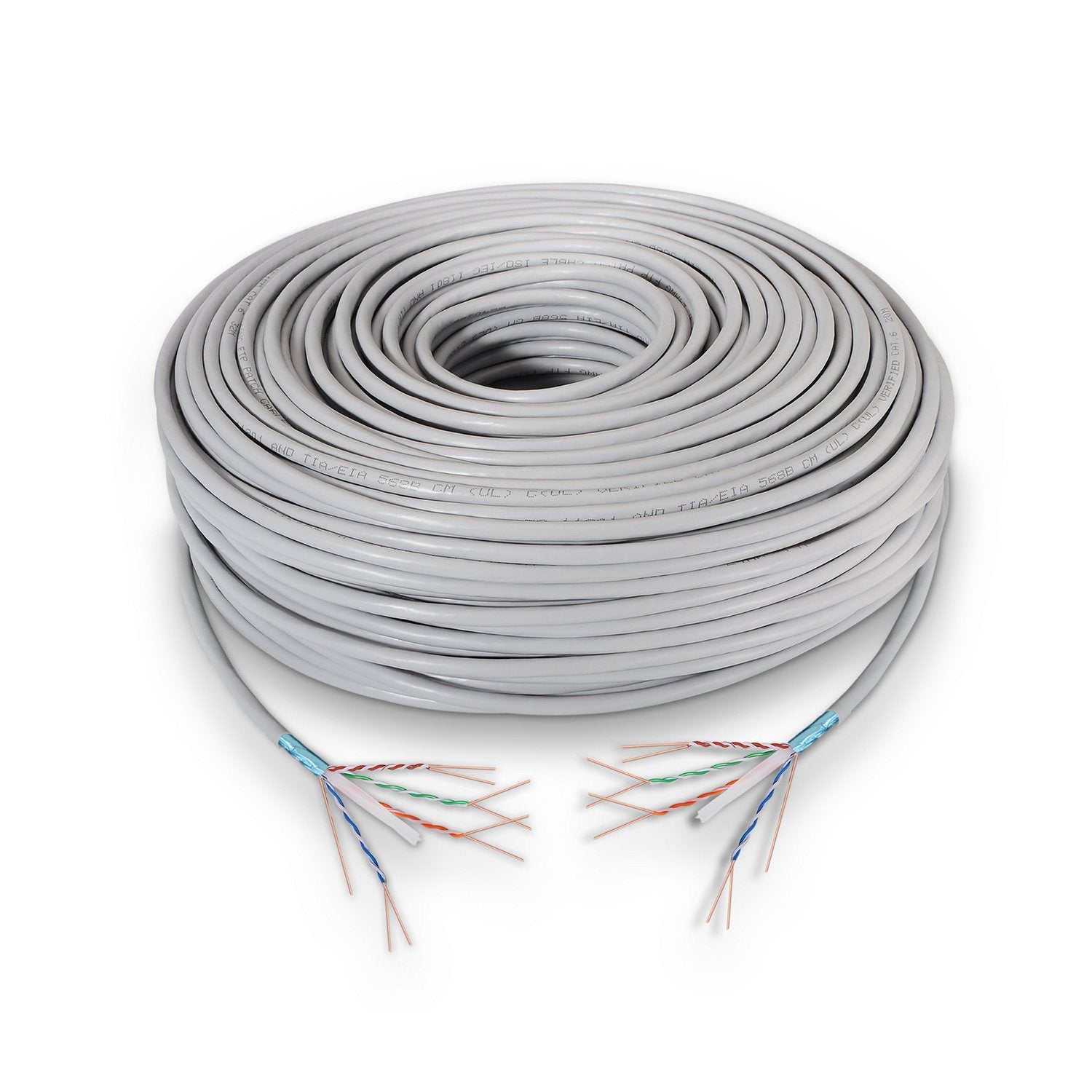 Aisens Bobina Cable Rj45 Cat.6 Ftp Rigido Awg24 - 100m 100% Cobre - Gris