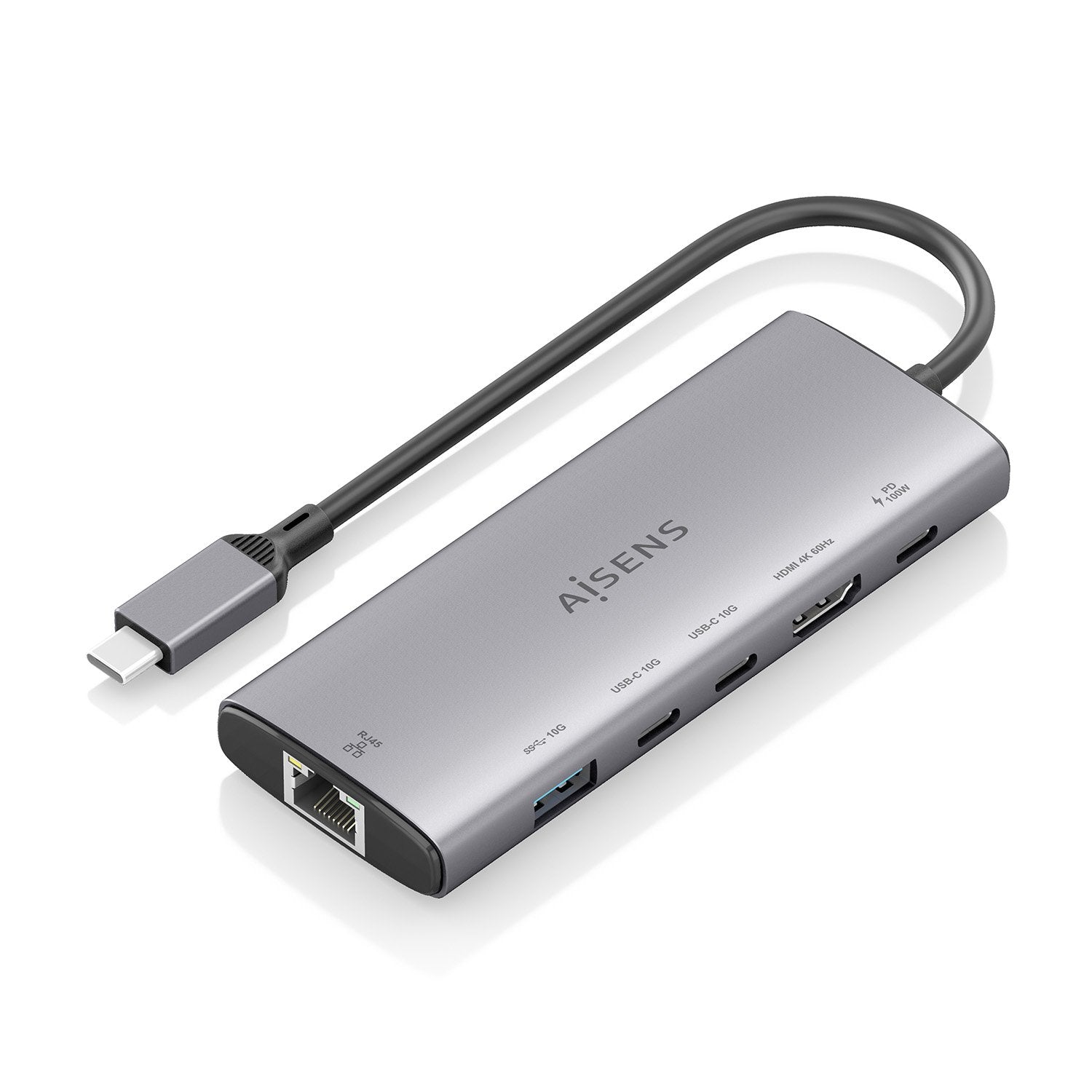EAN 8435739903582 - AISENS ASUC-6P030-GR base para portátil y replicador de puertos Alámbrico USB 3.2 Gen 1 (3.1 Gen 1) Type- imagen 1