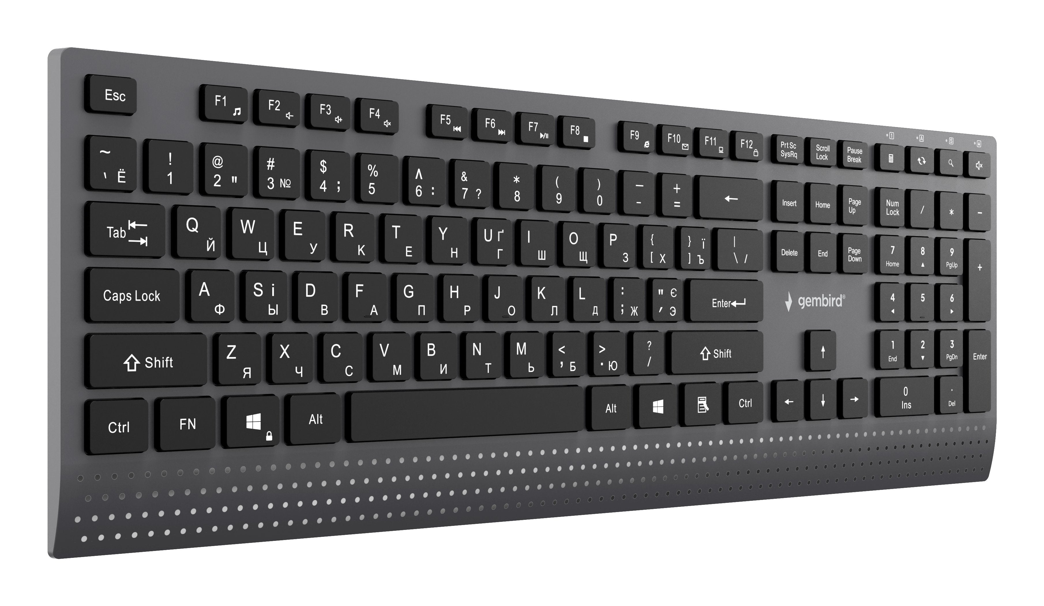 Keyboard Multimedia Usb Cyrill/Black Kb-Mch-06-Cyrl Gembird