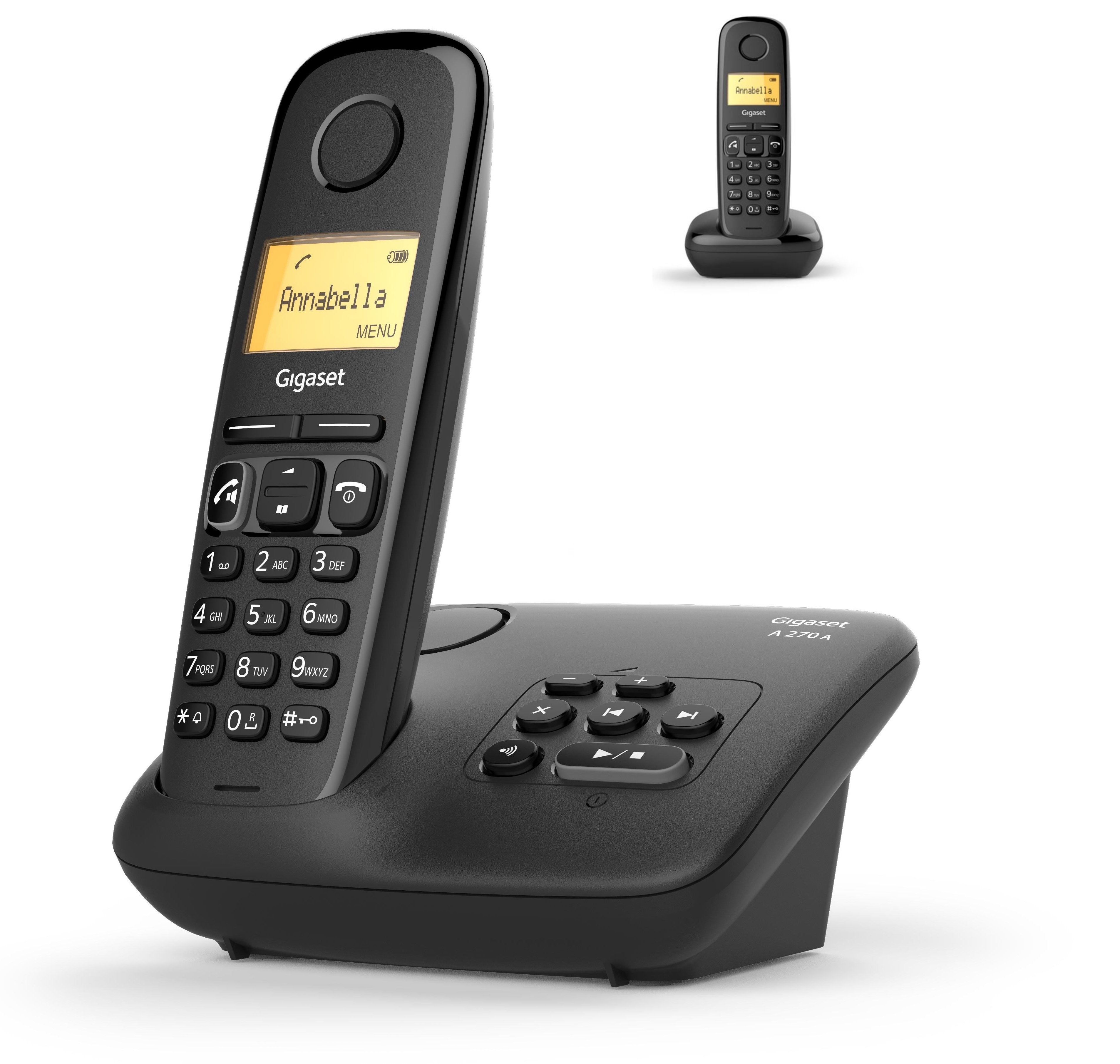 Teléfono Gigaset A270a Duo Negro (L36852-H2832-B101)