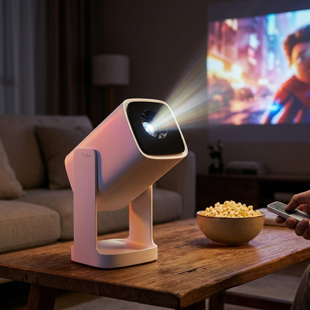 Proyector Wanbo Cube 1 350 Lúmenes Hd Wi-Fi Alpine White