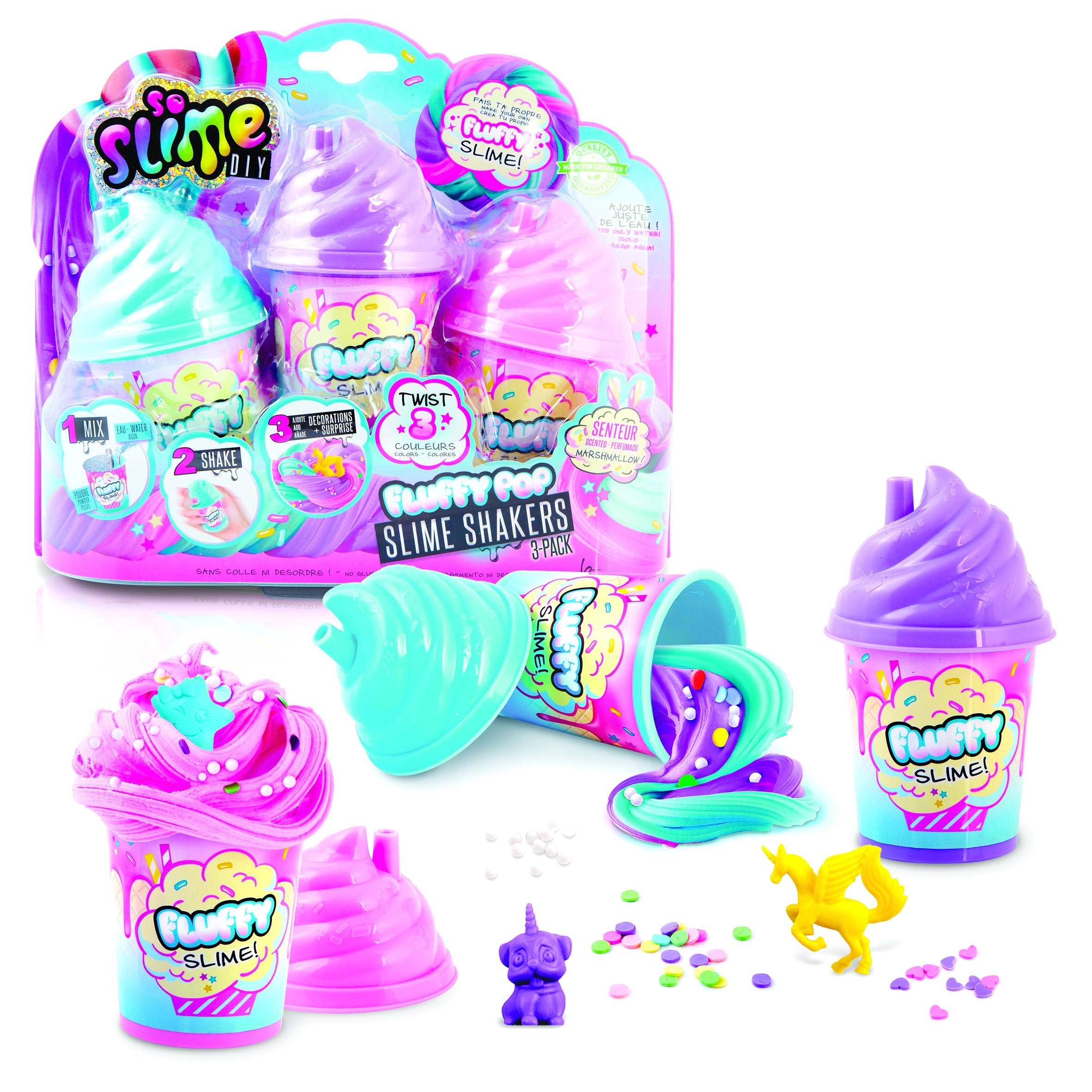 Set 3 Botes Esponjoso Slime Diy