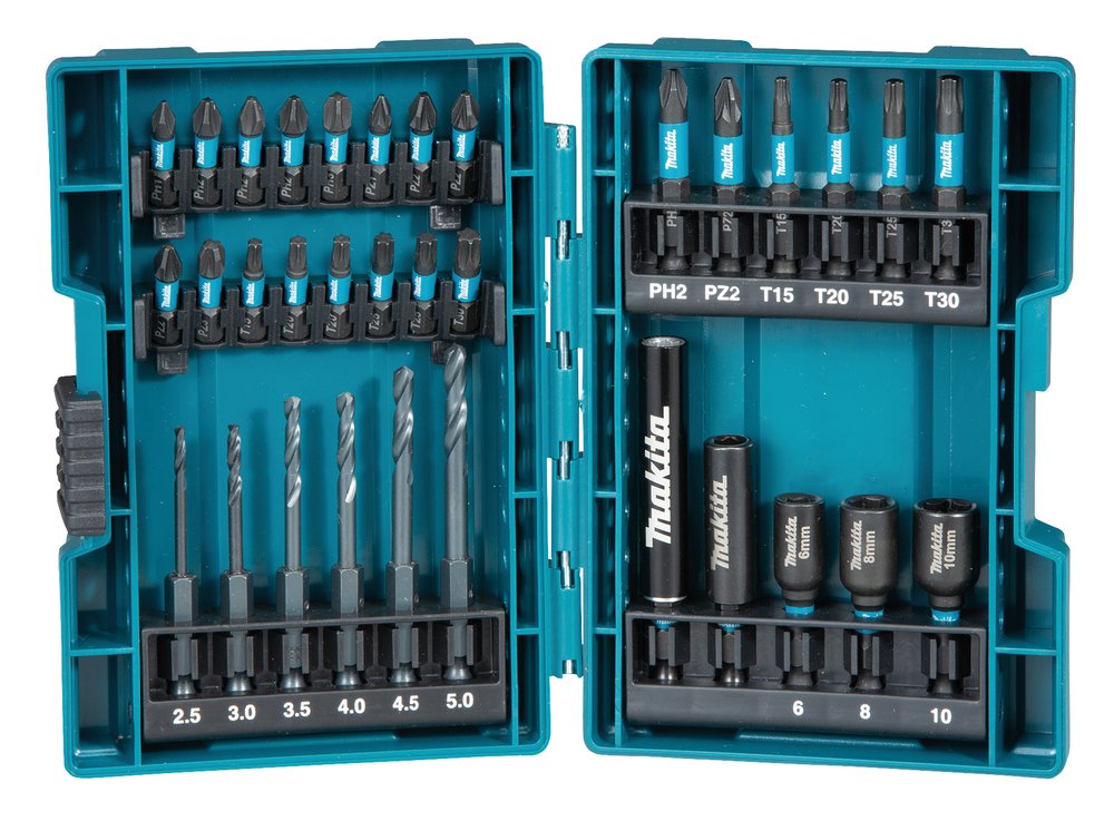 Makita Juego De Brocas Y Puntas Impact Black B-66896, 33 Piezas B-66896