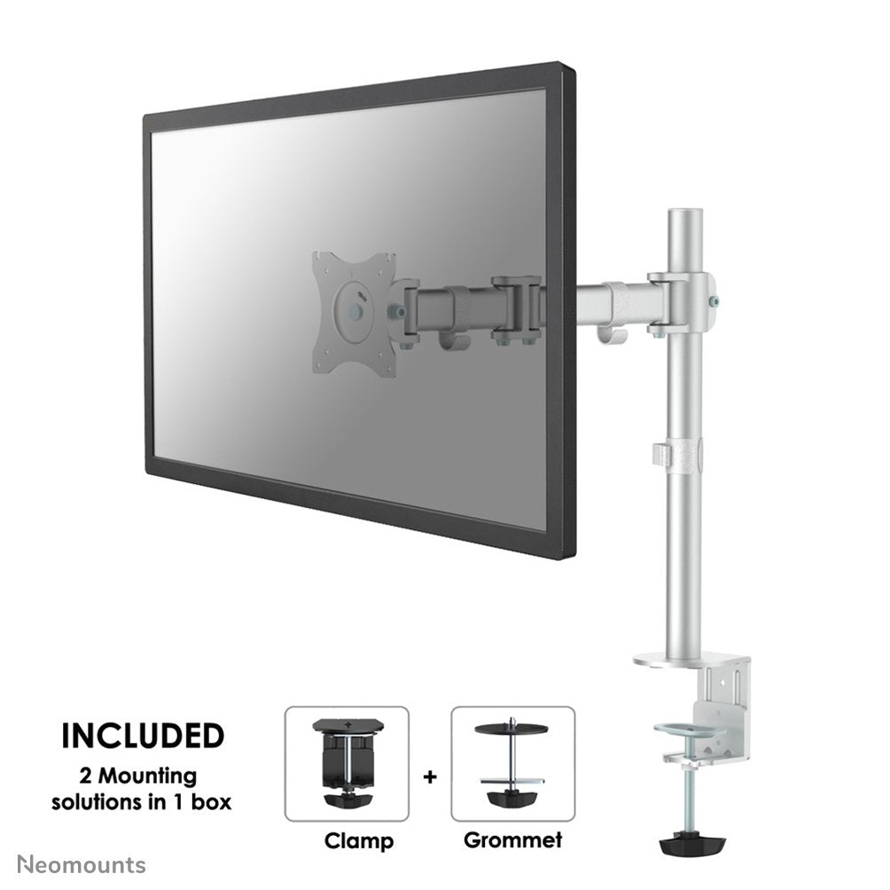 Monitor Acc Desk Mount/10-30" Nm-D135silver Neomounts
