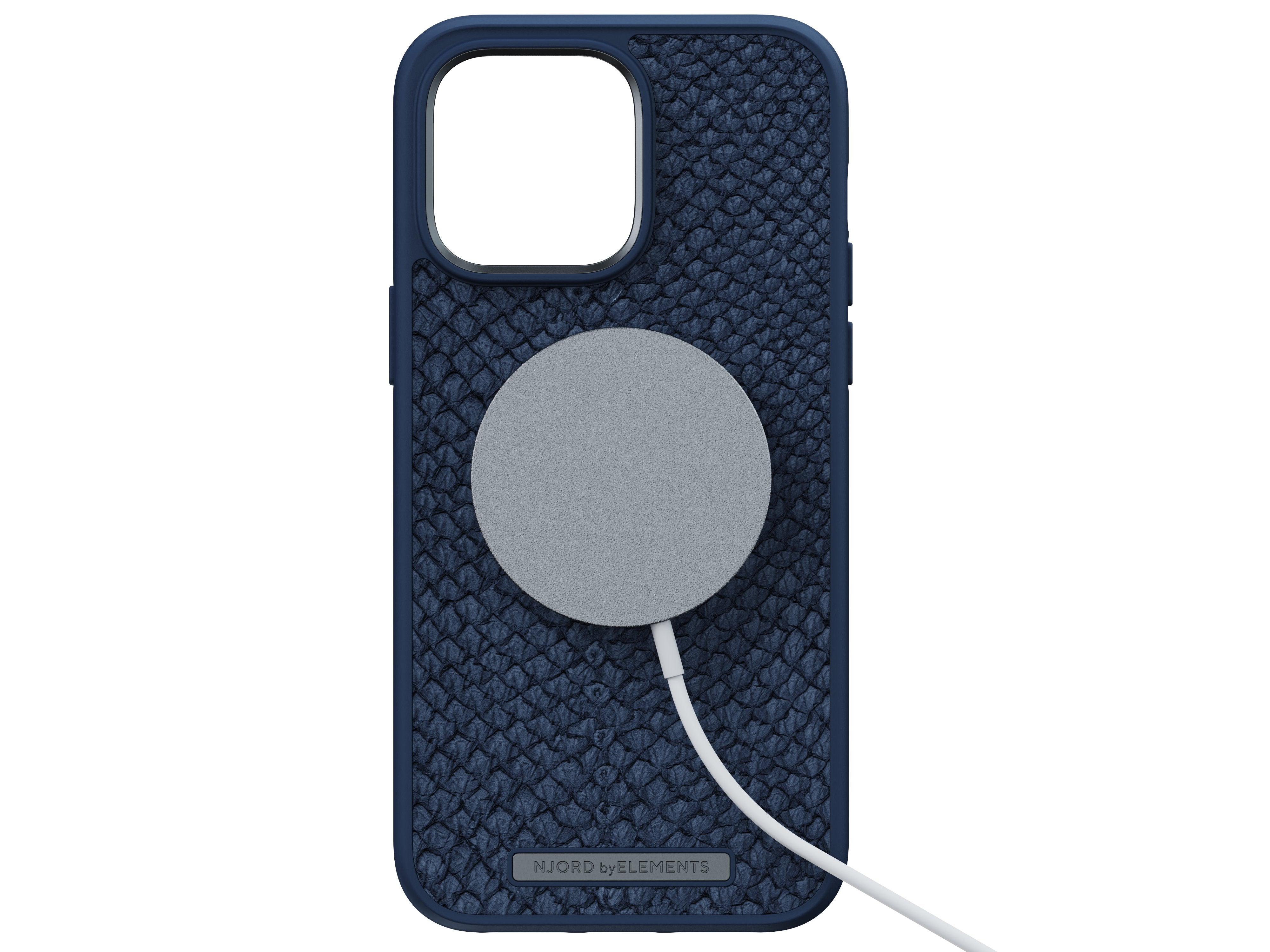 Njord Byelements Salmon Leather Magsafe Case - Iphone 14 Pro Max - Blue