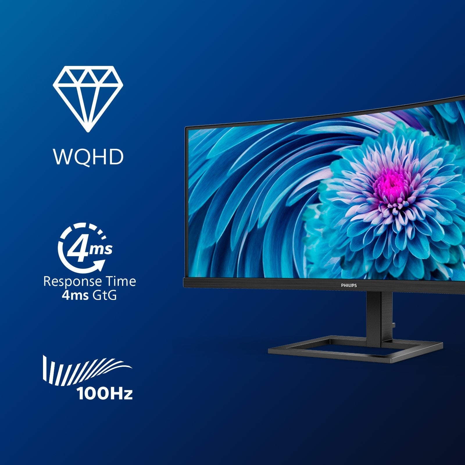 Monitor Philips 346e2cuae/00 Monitor 34" Va Wled 3440x1440 Hdmi/Dp Curved