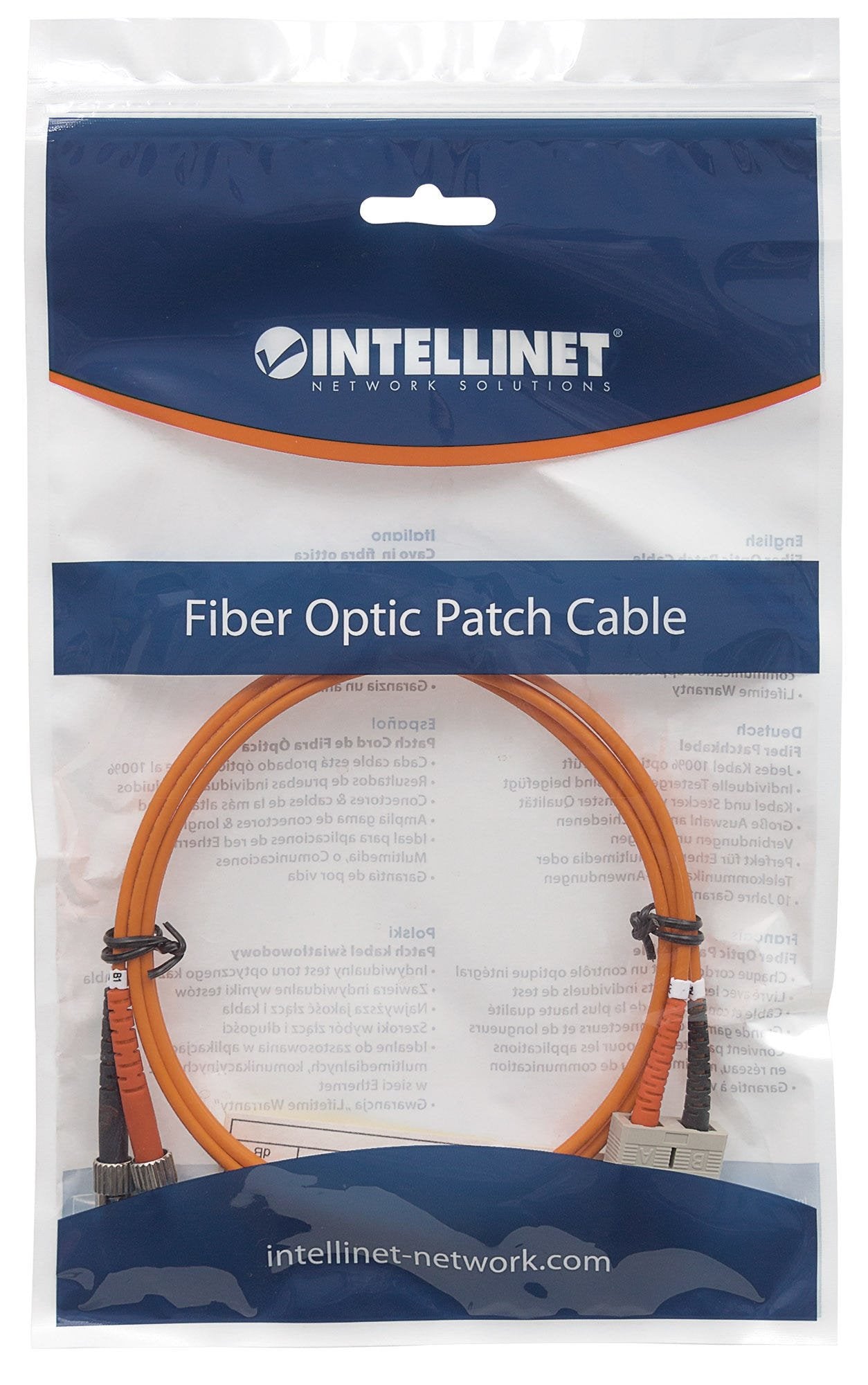 Intellinet 2.0m St-Sc M/M Cable De Fibra Optica 2 M Om2 Naranja