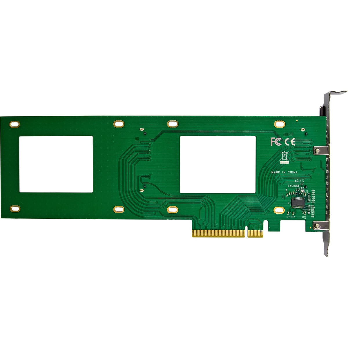 Inline Pcie Tarjeta A 2x Interno U.2 Nvme Sff-8639  Bifurcation - Pcie X8 - Schmal