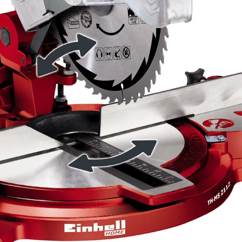 Sierra Ingletadora Einhell Tc-Ms 2112 (Rojo/Negro, 1.400 Vatios)