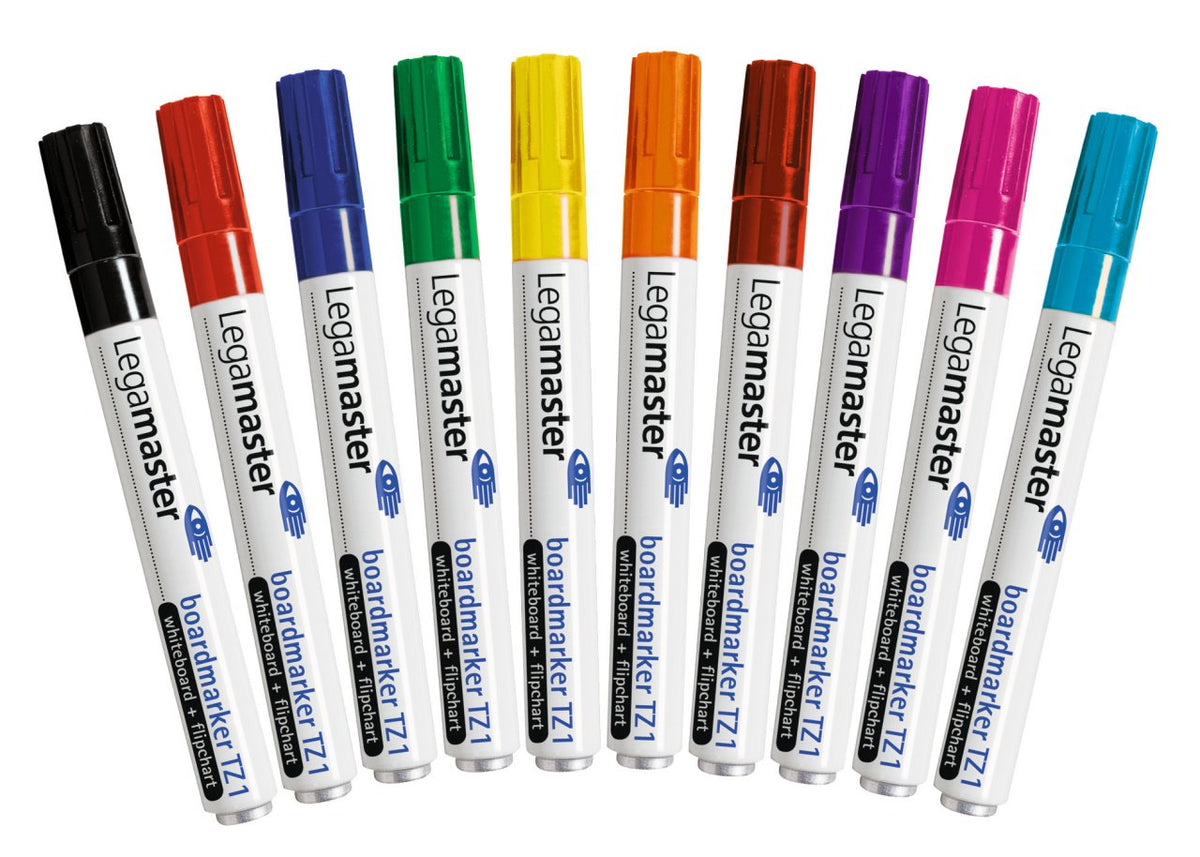 Legamaster Tz 1 - Marker - Para Flipchart, Whiteboard - Mixto Colores - Base De Alcohol Tinta - 1.5-3 Mm (Paquete De 10)
