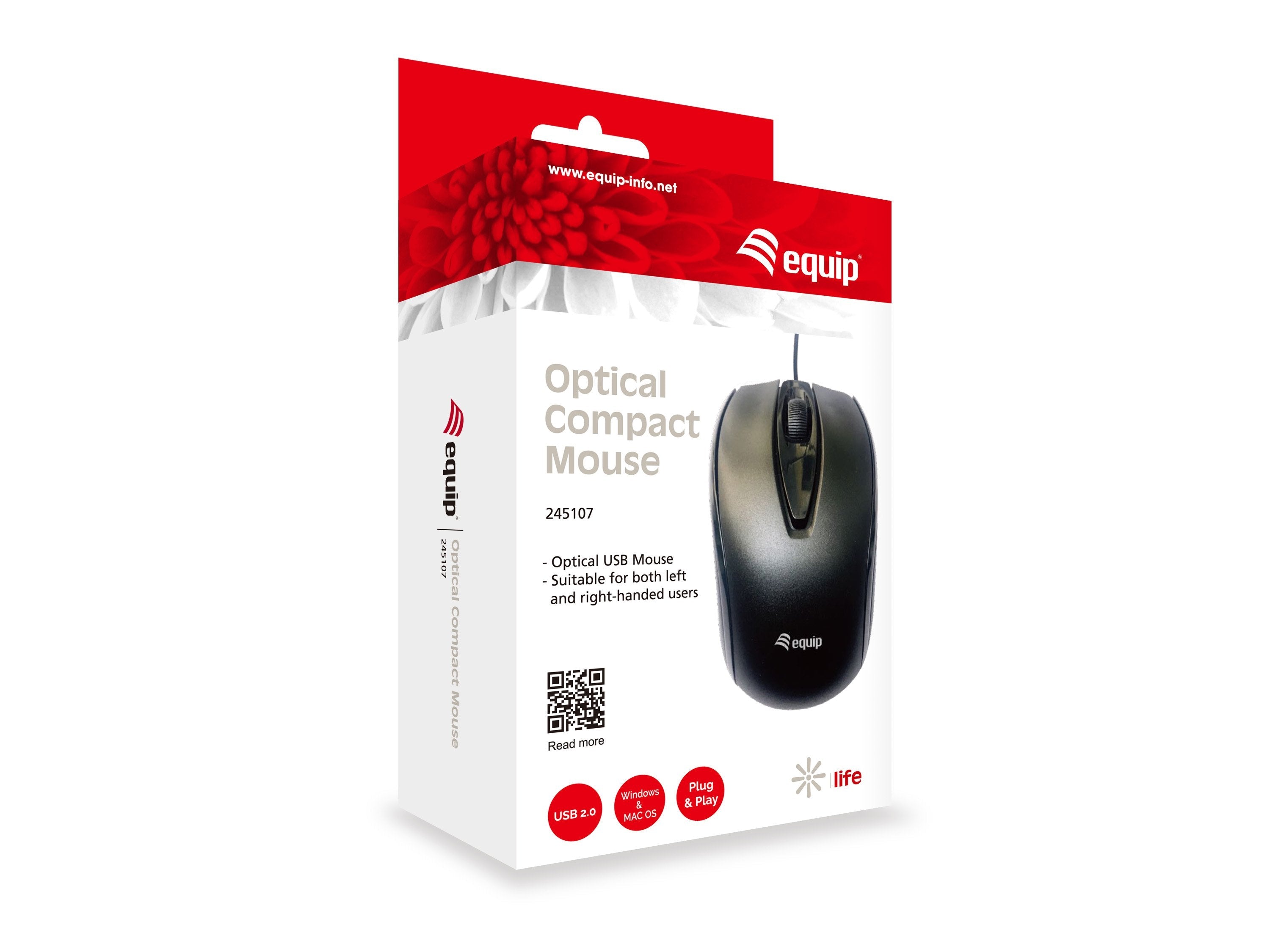 EAN 4015867222706 - Equip 245107 ratón Oficina Ambidextro USB tipo A Óptico 1000 DPI imagen 4