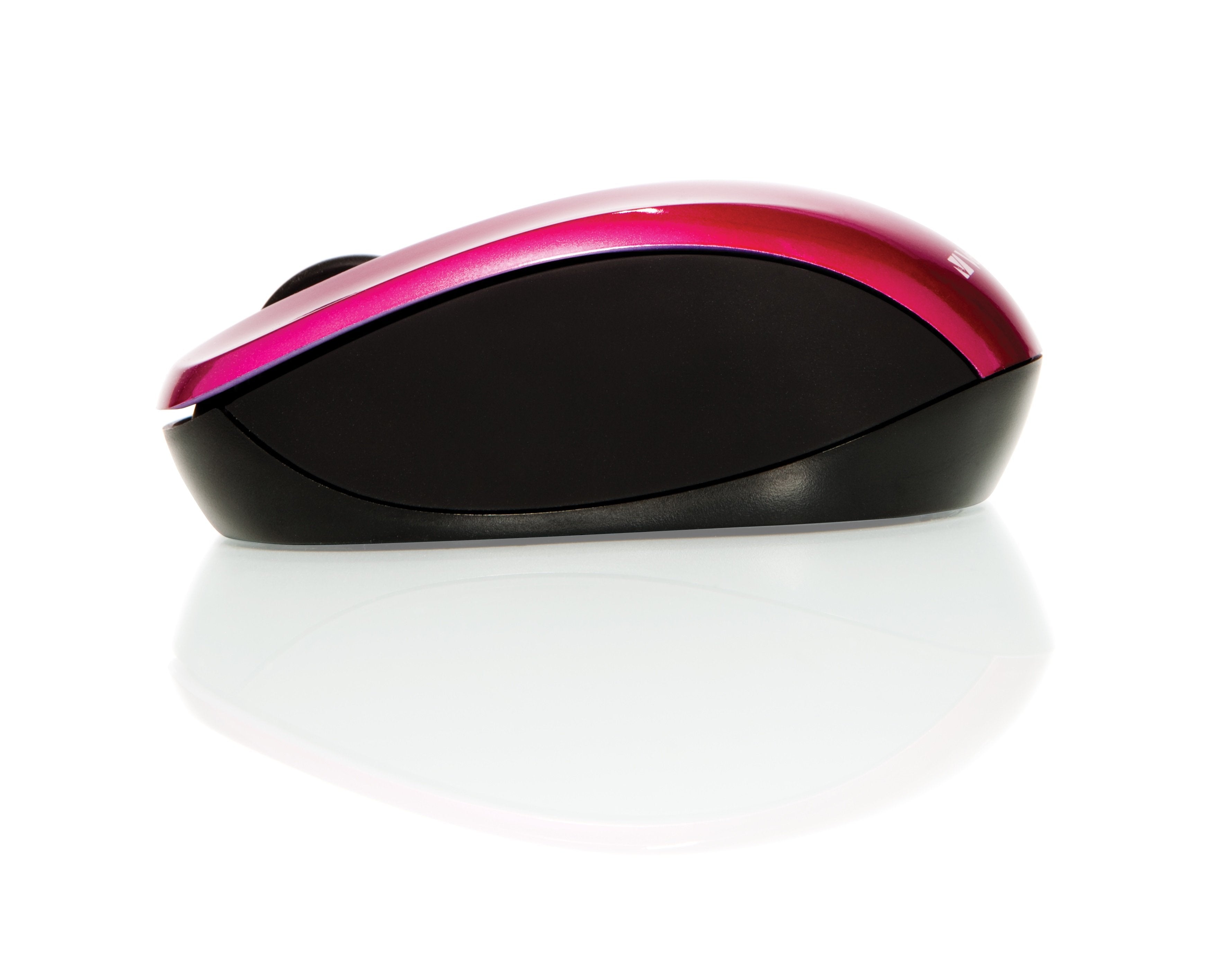 Verbatim Ratón Go Nano Inalámbrico 1600ppp Compacto Ambidiestros Receptor Usb Fucsia