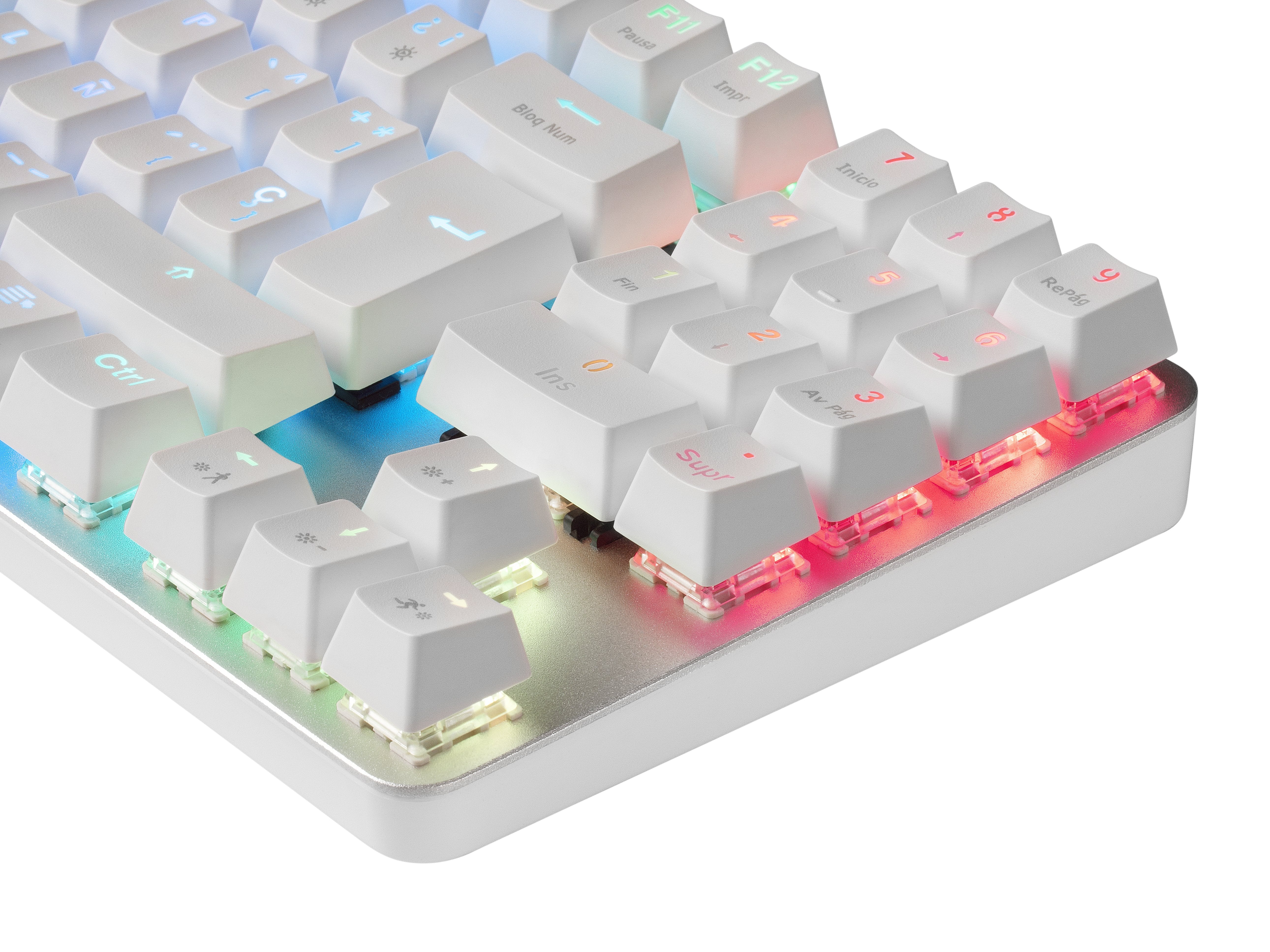 Mars Gaming Mkrevo Pro Teclado Mecanico - Tkl Con Pad Numerico - Switches Outemu Pro - Iluminacion Full Rgb - Base De