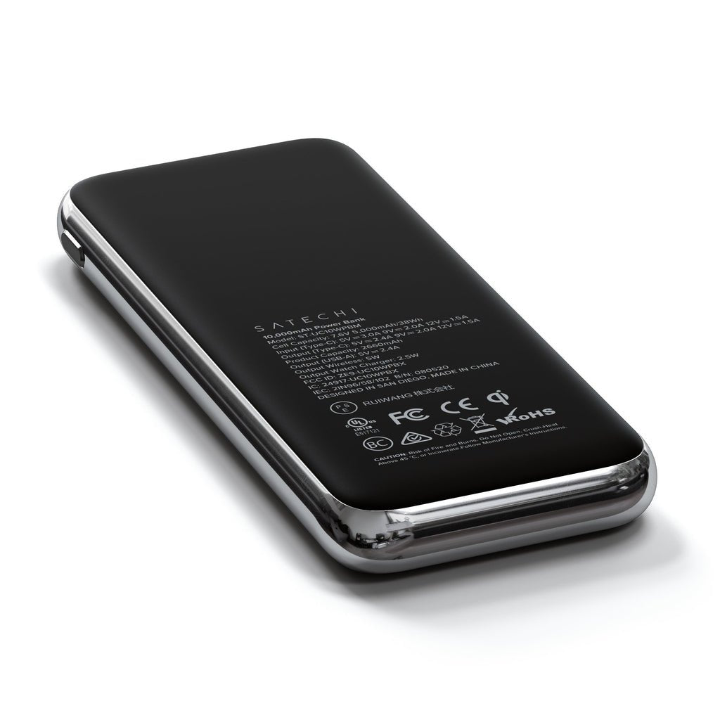 Satechi Quatro Wireless Qi 10000 Mah (Usb-C Pd, Usb-A) Negro
