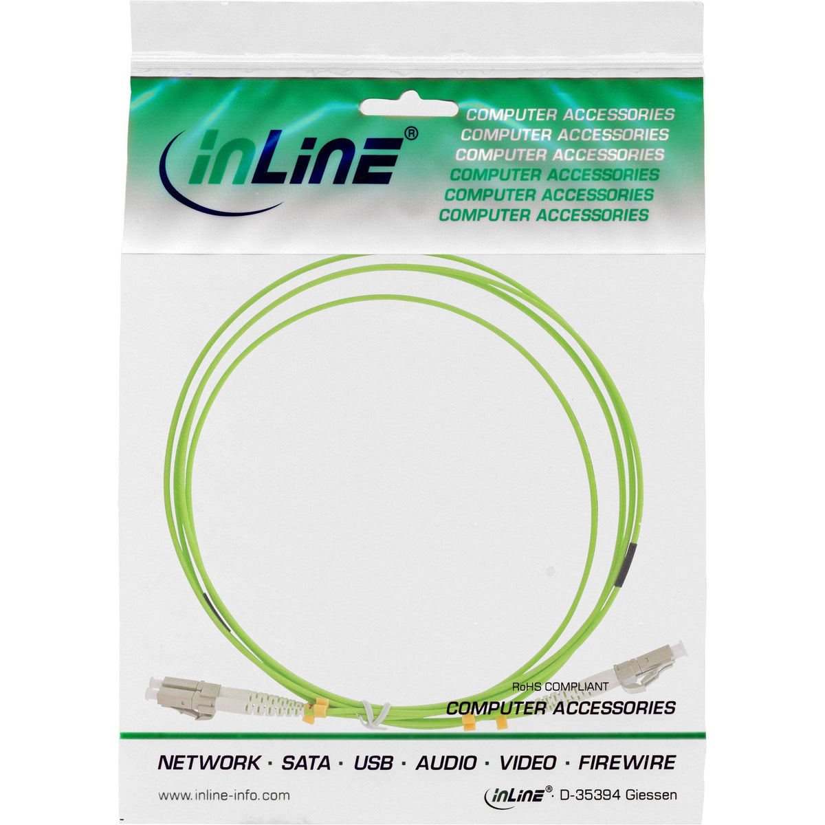 Cable Dúplex De Fibra Óptica Inline Lc/Lc 50/125?M Om5 15m