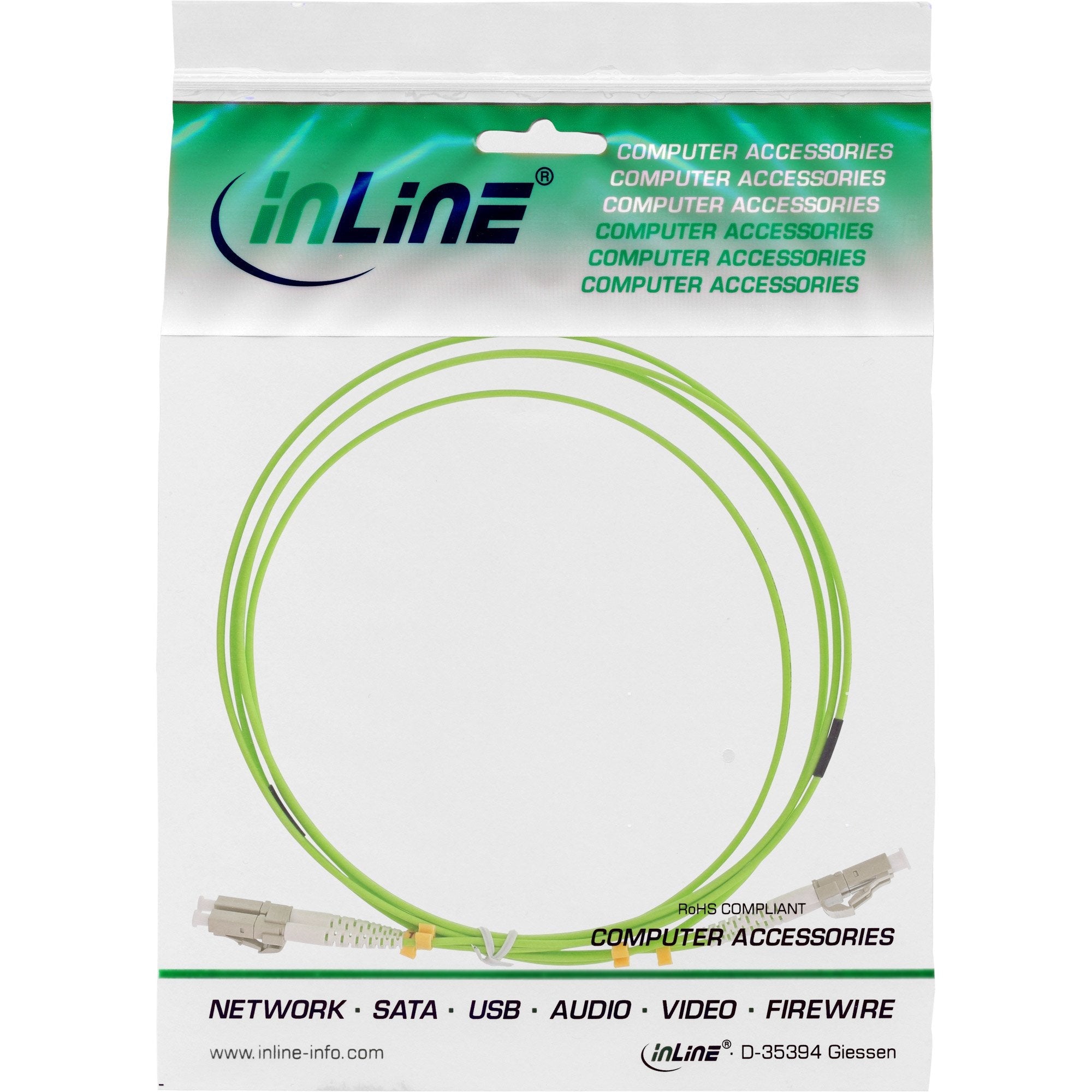 Cable Dúplex De Fibra Óptica Inline Lc/Lc 50/125?M Om5 3m