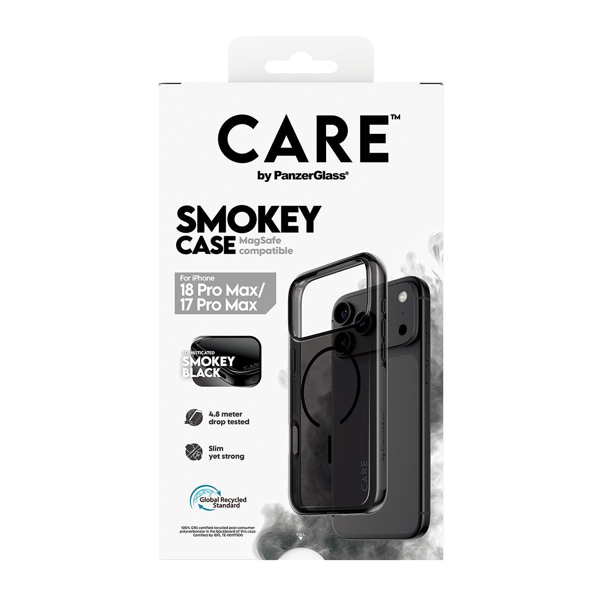 Panzerglass Care Smokey Case W. Negro Magsafe Iphone 18 Pro Max/ 17 Pro Max