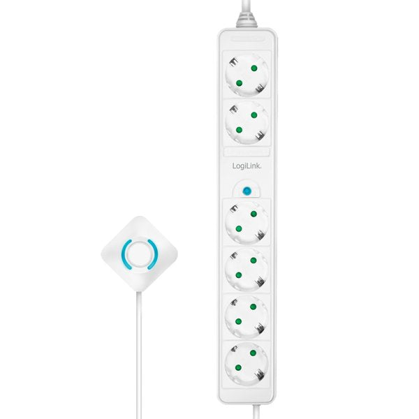 Regleta Logilink 6 Vías, 6xcee 7/3, Con Interruptor De Pie, 1,5