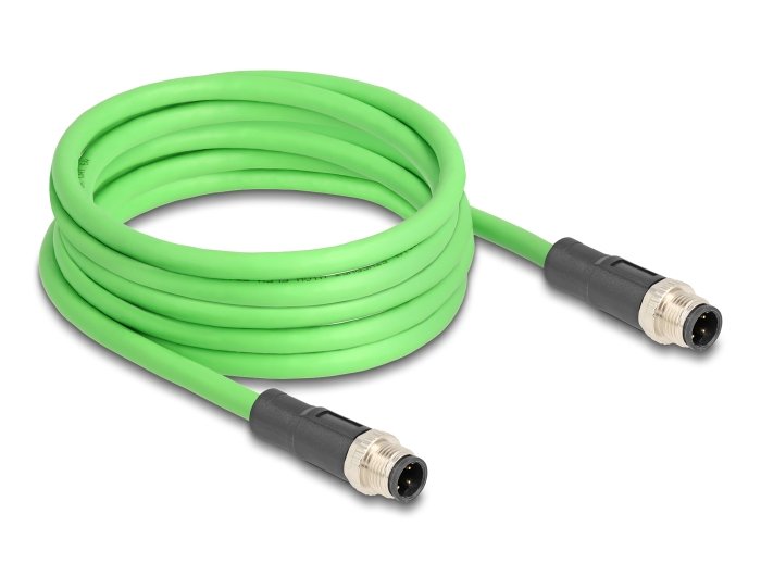 Delock 80417 Cable M12 Codificado D 4 Pin Macho A Macho Pur (Tpu) 2 M