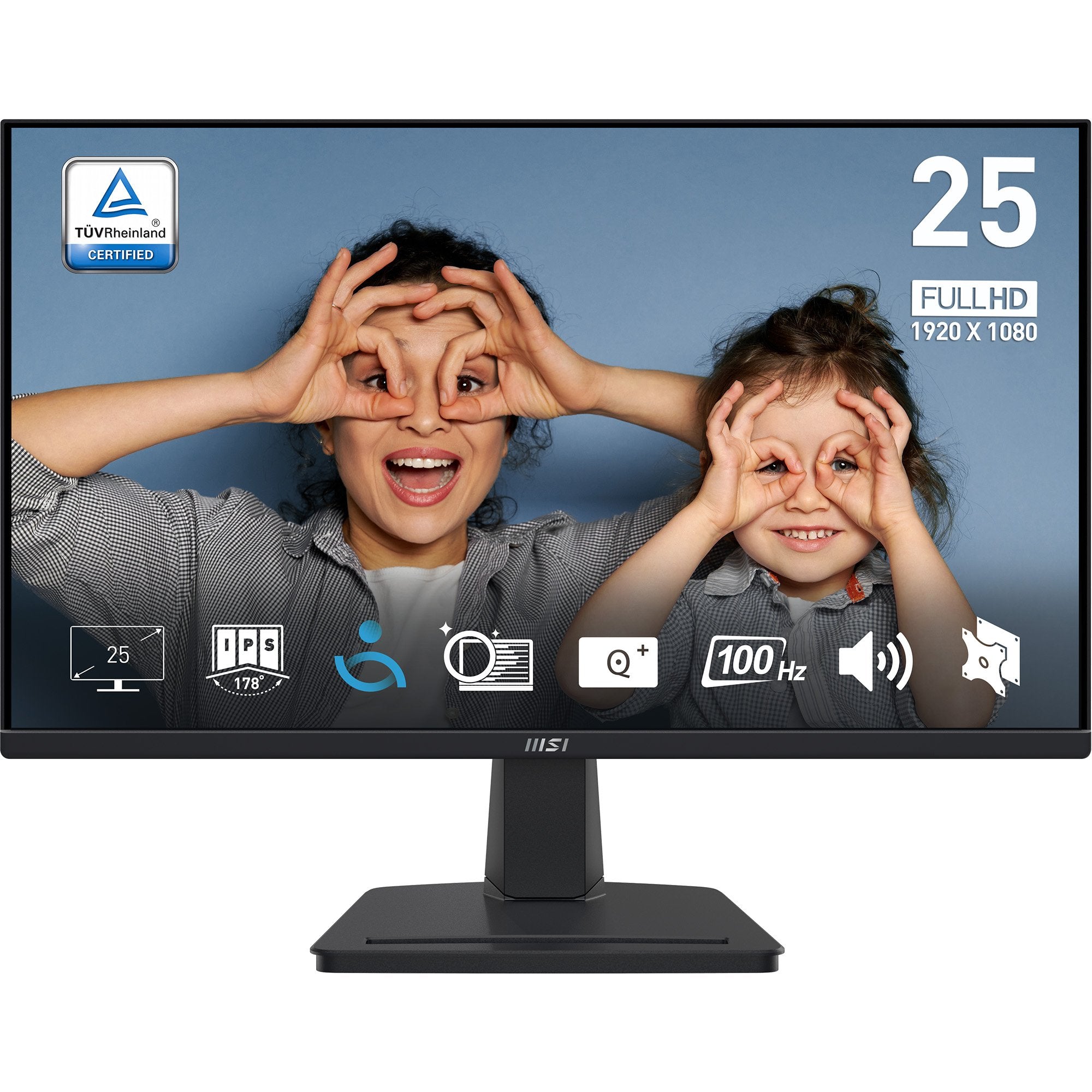 Monitor Led 23.8  Msi Pro Mp251 Negro 1ms/100hz/Ips Fhd/Hdm
