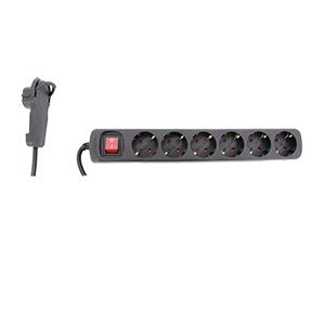 EAN 4006341705518 - REV 12626514 base múltiple 2 m 6 salidas AC Interior Negro imagen 1