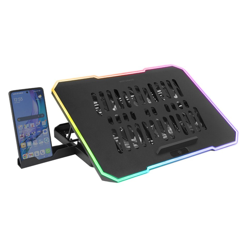 Soporte Refrigerante Mars Gaming Mnbc7 Para Portátiles Hasta 16' Iluminación Led