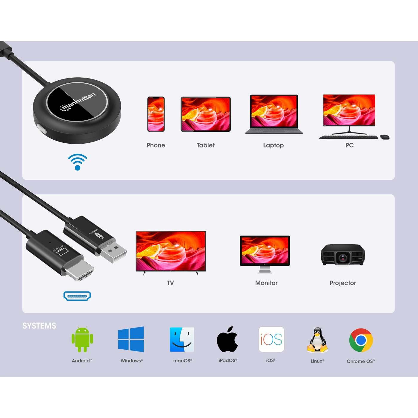 EAN 0766623208420 - Manhattan 208420 extensor audio/video Transmisor y receptor de señales AV Negro imagen 8
