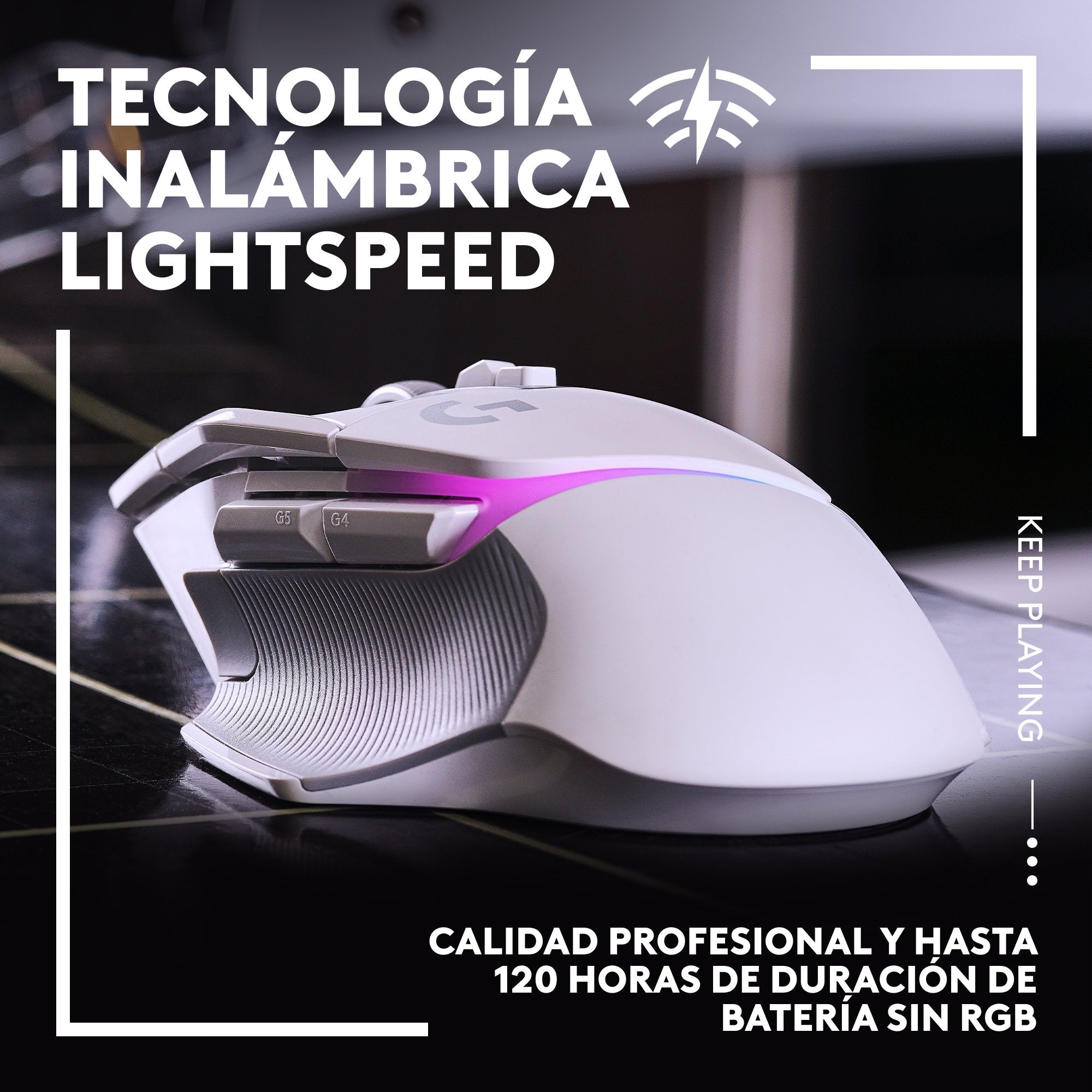 Ratón Inalámbrico Logitech G G502 X Plus Lightspeed Rgb Gaming 25600 Dpi Blanco