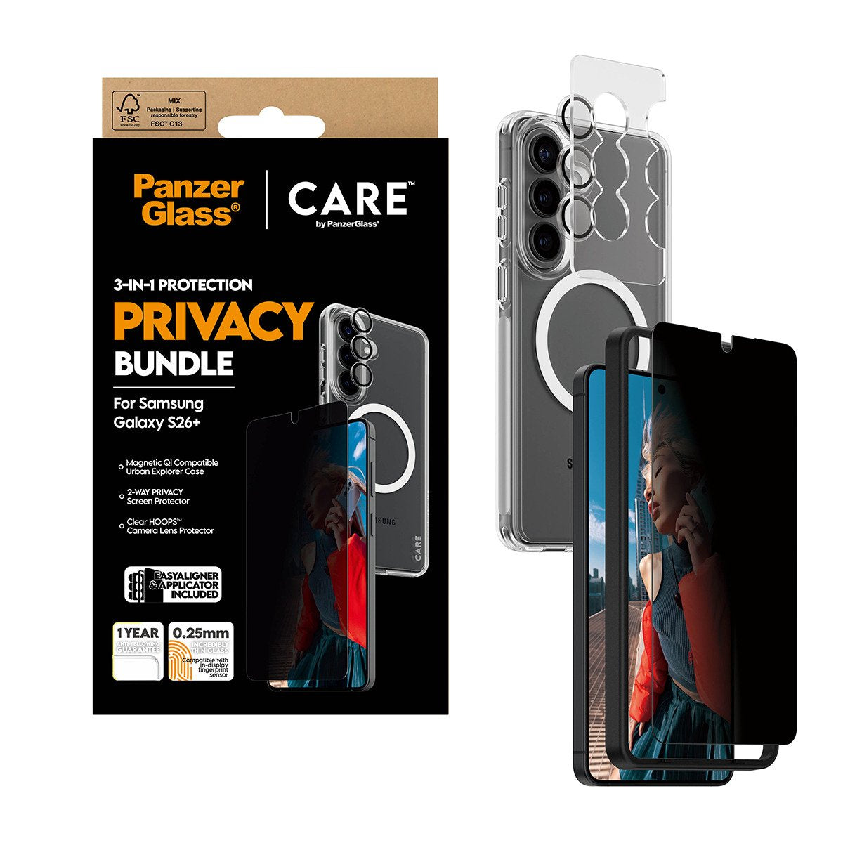 EAN 5715685034541 - PanzerGlass ® | CARE™ by ® Privacy 3-in-1 Bundle Samsung Galaxy S26+ Protector de pantalla 1 pieza(s) imagen 6