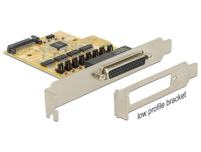 Pci Express X1 Karte Zu 4 X Seriell Mit Spannungsversorgung