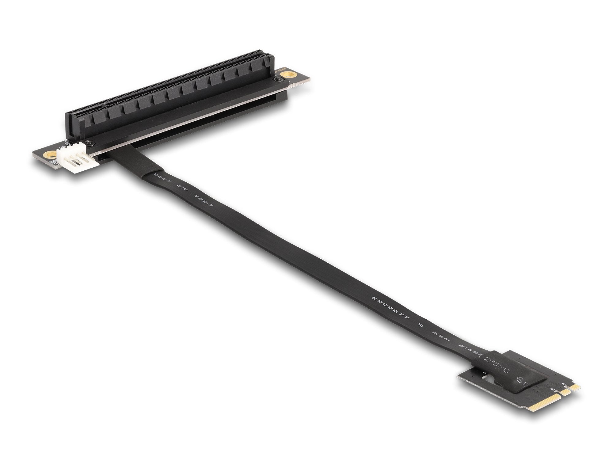 Delock 64220 Adaptador M.2 Clave A+E A Pcie X16 Nvme En Ángulo Con Cable De 20 Cm