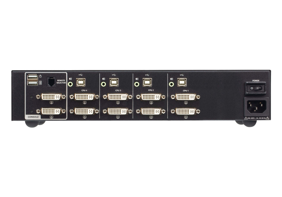 Switch Kvm De Seguridad Avanzada Dvi Dual Display Usb De 4 Puertos (Compatible Con Psd Pp V4.0) Nuevo
