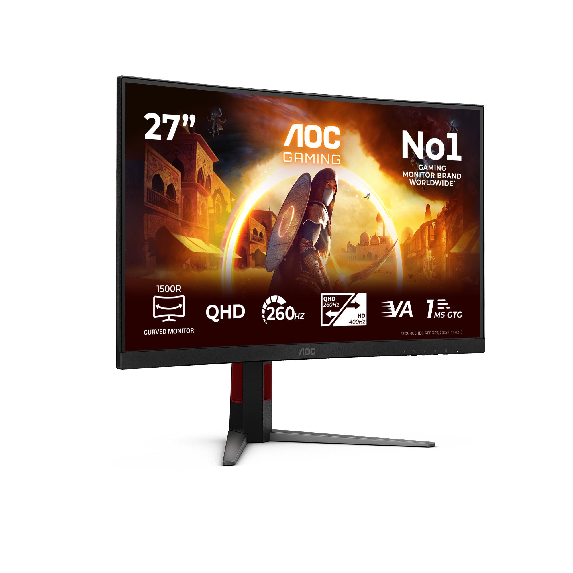 EAN 4038986183703 - AOC G4 CQ27G4Z2P pantalla para PC 68,6 cm (27") 2560 x 1440 Pixeles Quad HD LCD Negro, Rojo imagen 2