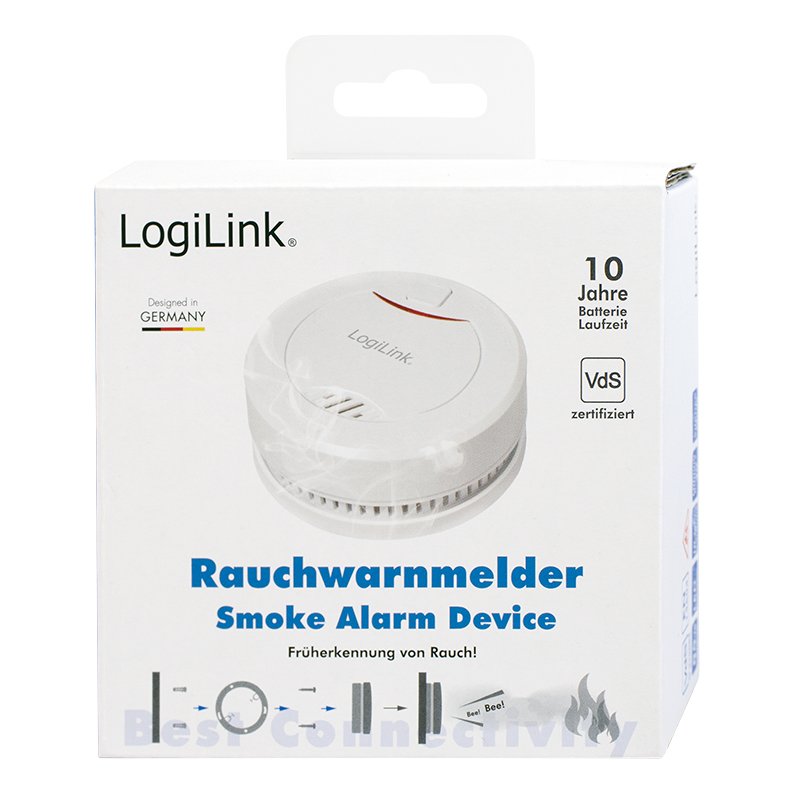 Logilink Sc0010 Detector De Humo Detector Fotoeléctrico De Reflexión Inalámbrico