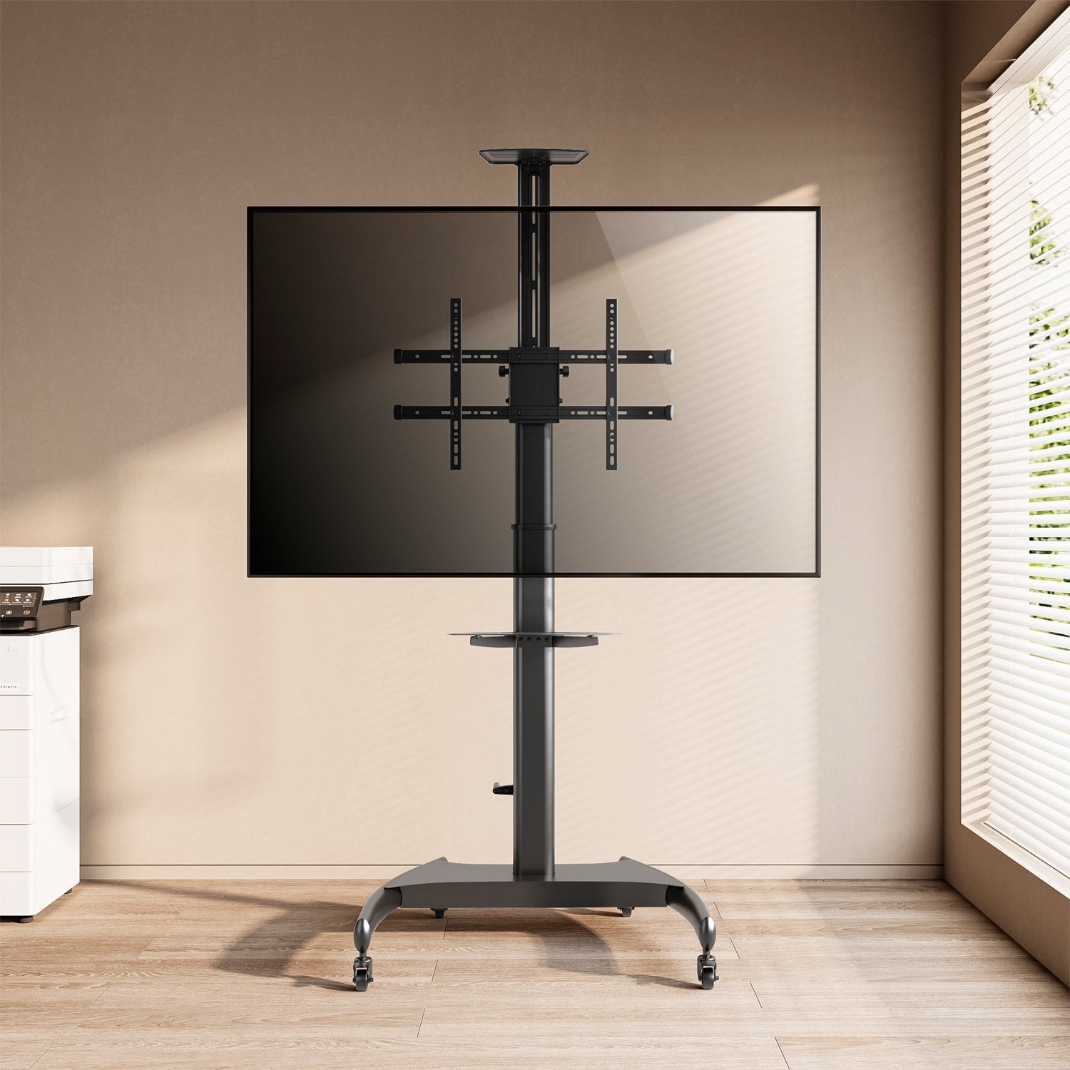 Aisens Soporte De Suelo Para Tv/Monitor De 37" A 70" - Max 50kg - Ajustable En Altura - Movimiento Horizontal Y Vertical
