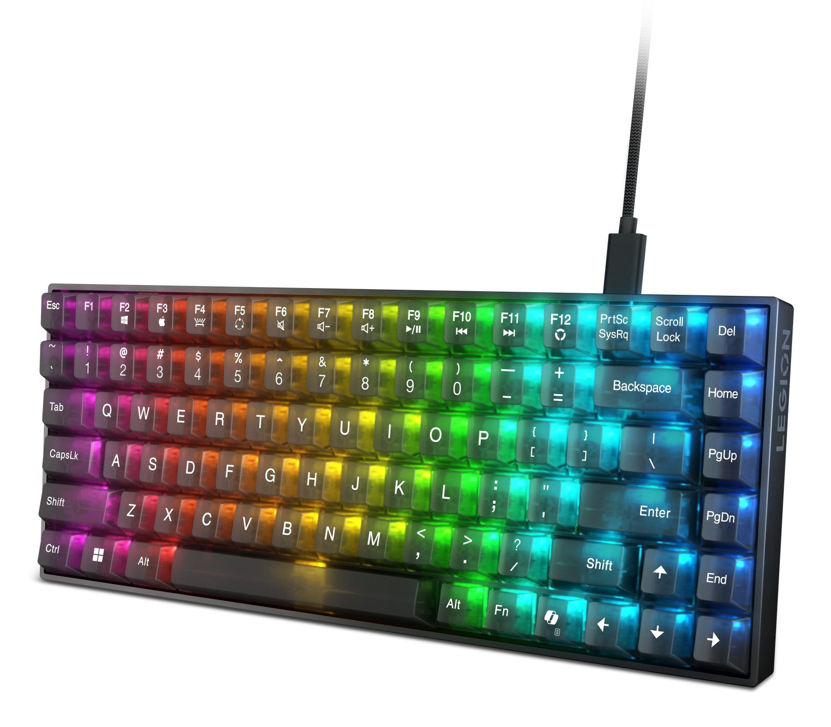 EAN 0195892102496 - Lenovo Legion K510 Mini Pro teclado Juego USB Inglés de EE. UU. Negro, Transparente imagen 5