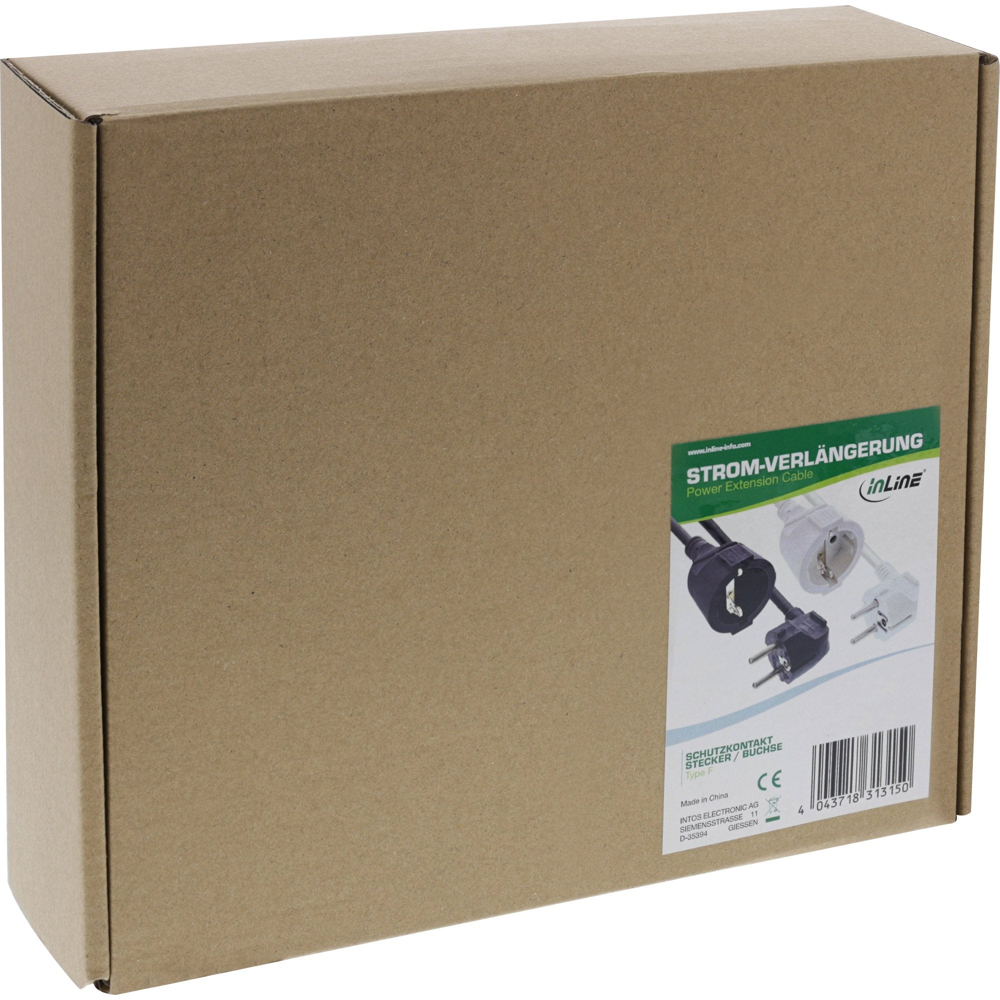 Inline® Power Cable De Extensión Angeld Type F White 20m