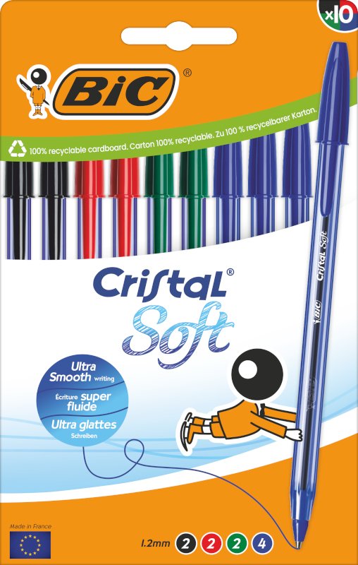 EAN 3086123734814 - BIC 516359 bolígrafo Negro, Azul, Verde, Rojo 10 pieza(s) imagen 1