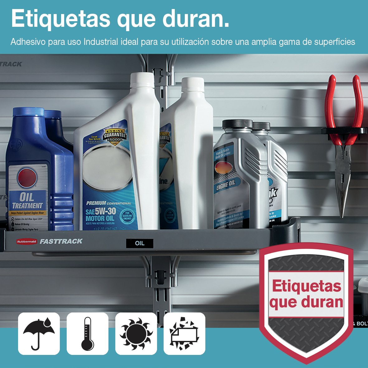 Dymo D1 - Etiquetas Durable - Blanco Sobre Naranja - 12mm X 3m